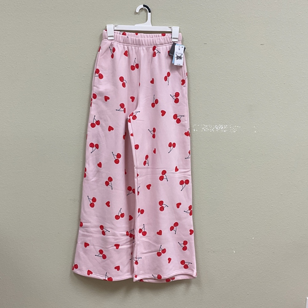 Grayson Threads Pink Cherry Print Joggers
